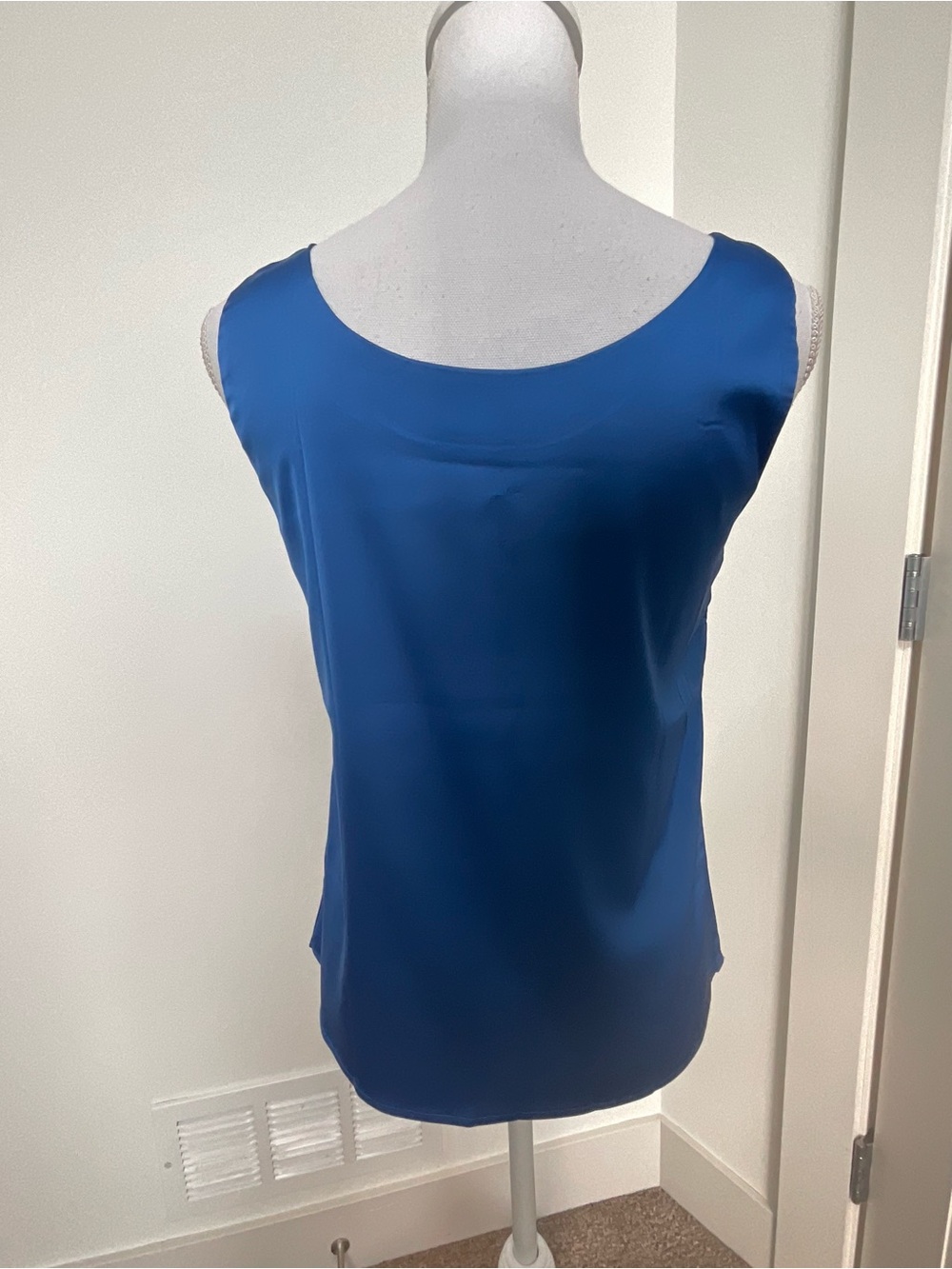 Royal Blue Satin Scoop Neck Cami - Picture 6 of 6